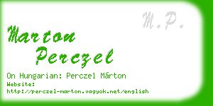 marton perczel business card