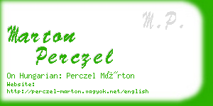 marton perczel business card